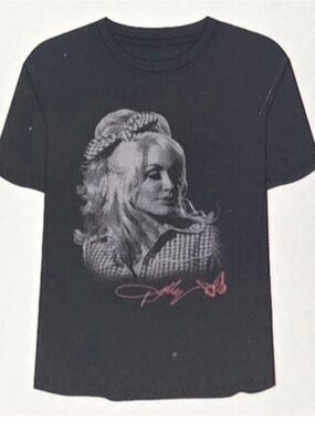 Dolly Parton Graphic Tee with Monochrome Portrait
